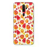 Oppo A5 2020 Uyumlu Karpuz ve Kan Portakalı Baskılı Silikon Kılıf