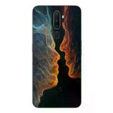 Oppo A5 2020 Uyumlu Kavuşan Çizgiler Baskılı Silikon Kılıf