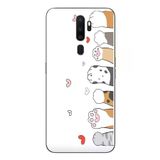 Oppo A5 2020 Uyumlu Kedi Harekatı Patileri Baskılı Silikon Kılıf