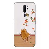 Oppo A5 2020 Uyumlu Kedi Tırmanıyor Baskılı Silikon Kılıf