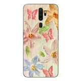 Oppo A5 2020 Uyumlu Kelebekli Papatya Baskılı Silikon Kılıf