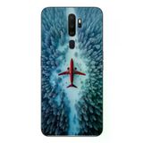 Oppo A5 2020 Uyumlu Kış Ortasında Uçak Baskılı Silikon Kılıf