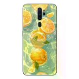 Oppo A5 2020 Uyumlu Limonlar Pastel Baskılı Silikon Kılıf