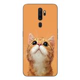 Oppo A5 2020 Uyumlu Masum Kedi Baskılı Silikon Kılıf