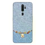 Oppo A5 2020 Uyumlu Mavi Japon Desen Baskılı Silikon Kılıf