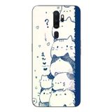 Oppo A5 2020 Uyumlu Mavi Kedi Kardeşliği Baskılı Silikon Kılıf