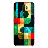 Oppo A5 2020 Uyumlu Modern Çizgiler Baskılı Silikon Kılıf