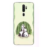 Oppo A5 2020 Uyumlu Panda Ailesi Baskılı Silikon Kılıf
