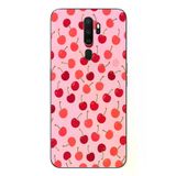 Oppo A5 2020 Uyumlu Pembe Kirazlar Baskılı Silikon Kılıf