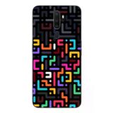 Oppo A5 2020 Uyumlu Renkli Karışık Çizgiler Baskılı Silikon Kılıf