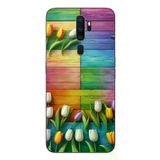 Oppo A5 2020 Uyumlu Renkli Laleler Baskılı Silikon Kılıf