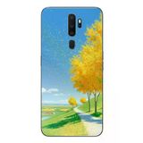 Oppo A5 2020 Uyumlu Sarı Sonbahar Ağacı Baskılı Silikon Kılıf