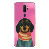 Oppo A5 2020 Uyumlu Sevimli Siyah Köpek Baskılı Silikon Kılıf