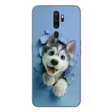 Oppo A5 2020 Uyumlu Sibirya Kurdu Baskılı Silikon Kılıf