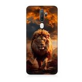 Oppo A5 2020 Uyumlu Silikon Kılıf Yırtıcı Aslan Kral