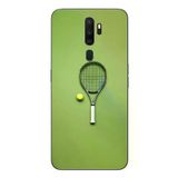 Oppo A5 2020 Uyumlu Tenis Raketi Baskılı Silikon Kılıf