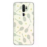 Oppo A5 2020 Uyumlu Tenis Raketleri Baskılı Silikon Kılıf