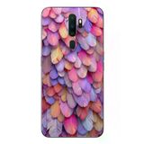 Oppo A5 2020 Uyumlu Tüylü Kalpler Baskılı Silikon Kılıf