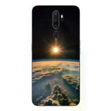 Oppo A5 2020 Uyumlu Uzay Günbatımı Baskılı Silikon Kılıf