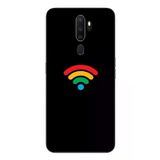 Oppo A5 2020 Uyumlu Wifi Simgesi Baskılı Silikon Kılıf