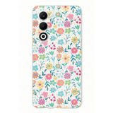 OPPO A5 4G Uyumlu Dekoratif Çiçekler Baskılı Silikon Kılıf