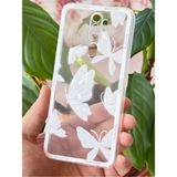 Oppo A5 - A9 2020 Kılıf Şeffaf Kelebek Tasarımlı Desenli Kamera Korumalı Yumuşak Silikon Kapak - A9 2020/A5 2020 - Desi Kelebek