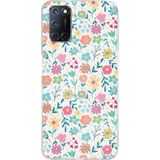 OPPO A52-A72-92 Uyumlu Dekoratif Çiçekler Baskılı Silikon Kılıf