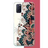 Oppo A52-A72-92 Uyumlu Etnik Çiçek Deseni Baskılı Silikon Kılıf