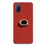 Oppo A52 Uyumlu Sade Kahve Kupası Baskılı Silikon Kılıf