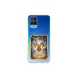 Oppo A54 4G ile Uyumlu Burç Kartları Koç Tasarımlı Şeffaf Silikon Kılıf