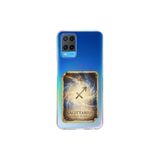 Oppo A54 4G ile Uyumlu Burç Kartları Yay Tasarımlı Şeffaf Silikon Kılıf