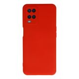 Oppo A54 4g ile uyumlu Kapak Içi Kadife Kamera Korumalı Lansman Silikon Kılıf - Kırmızı