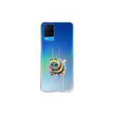 Oppo A54 4G ile uyumlu Splash arı Tasarımlı Slimfit şeffaf silikon kılıf