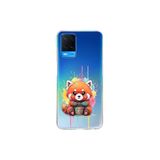 Oppo A54 4G ile Uyumlu Splash Tilki Tasarımlı Slimfit Şeffaf Silikon Kılıf