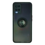Oppo A54 4G Uyumlu Kılıf Montreal Yüzüklü Silikon Kapak - Yeşil