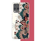 Oppo A54 Uyumlu Etnik Çiçek Deseni Baskılı Silikon Kılıf