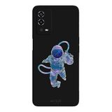 Oppo A55 4G İle Uyumlu Siyah Astro Desenli Silikon Kılıf