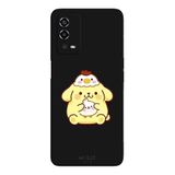 Oppo A55 4G İle Uyumlu Siyah Egg Pup Desenli Silikon Kılıf