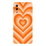 Oppo A55 4G İle Uyumlu Siyah Groovy Heart Desenli Silikon Kılıf