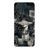 Oppo A55 4G İle Uyumlu Siyah Medusa's Gaze Desenli Silikon Kılıf