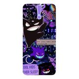 Oppo A55 4G İle Uyumlu Siyah Midnight Glitch Desenli Silikon Kılıf