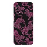 Oppo A55 4G İle Uyumlu Siyah Pink Roar Desenli Silikon Kılıf