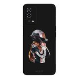 Oppo A55 4G İle Uyumlu Siyah Race Queen Desenli Silikon Kılıf