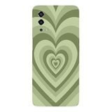 Oppo A55 4G İle Uyumlu Siyah Sage Hearts Desenli Silikon Kılıf