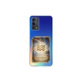 Oppo A55 ile Uyumlu Burç Kartları Kova Tasarımlı Şeffaf Silikon Kılıf