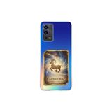 Oppo A55 ile Uyumlu Burç Kartları Oğlak Tasarımlı Şeffaf Silikon Kılıf