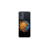 Oppo A55 ile uyumlu Köşe Korumalı Kılıf Metamorfoz Kozmik Dans Tasarımlı Uv Baskılı