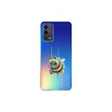 Oppo A55 ile uyumlu Splash arı tasarımlı şeffaf silikon kılıf