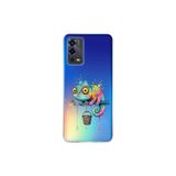 Oppo A55 ile Uyumlu Splash Bukalemun Tasarımlı Şeffaf Silikon Kılıf