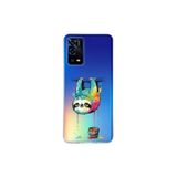 Oppo A55 ile Uyumlu Splash Tembel Hayvan Tasarımlı Slimfit Şeffaf Silikon Kılıf